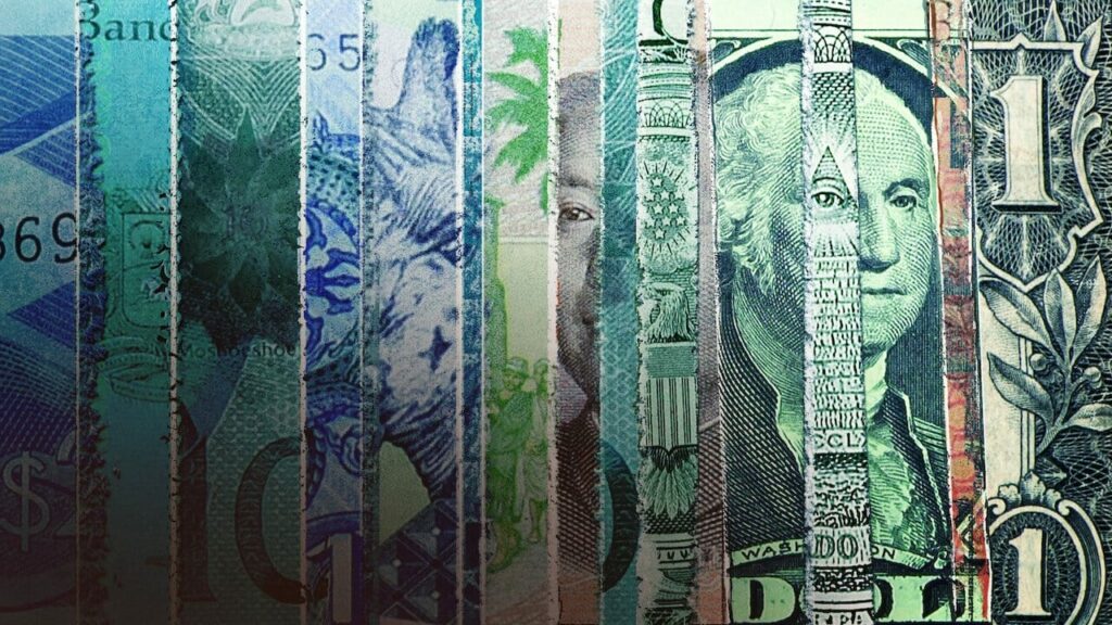 A collage of images found on American dollar bills